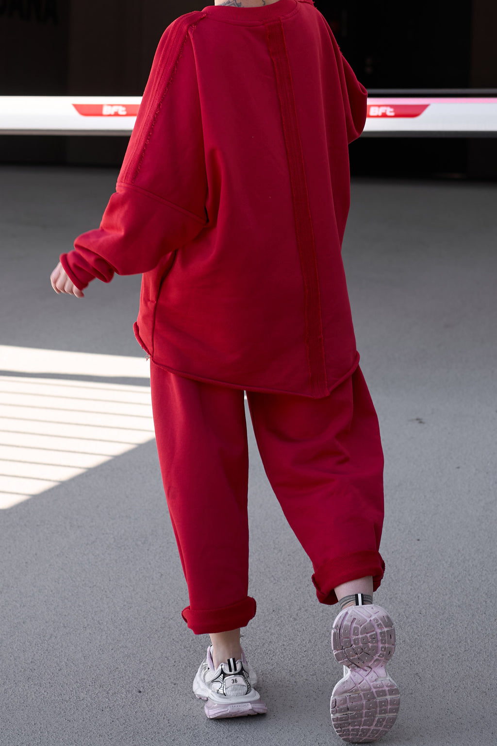 "Nada" Cotton Suit | Red Color