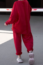 "Nada" Cotton Suit | Red Color