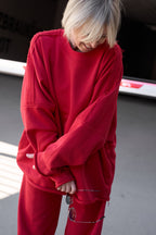 "Nada" Cotton Suit | Red Color