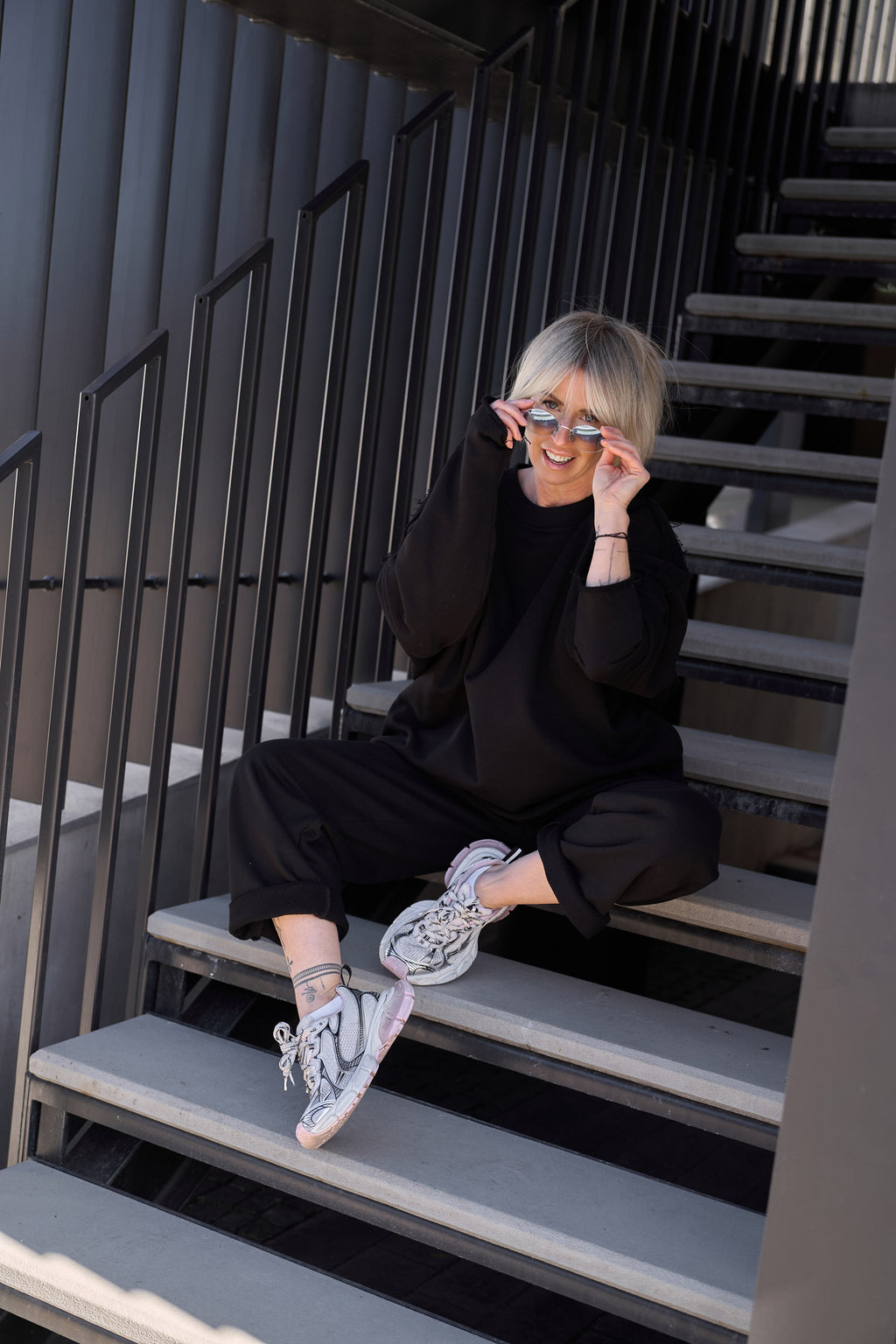 "Nada" Cotton Suit | Black Color