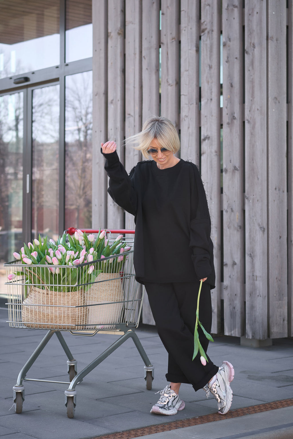 "Nada" Cotton Suit | Black Color