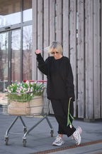 "Nada" Cotton Suit | Black Color
