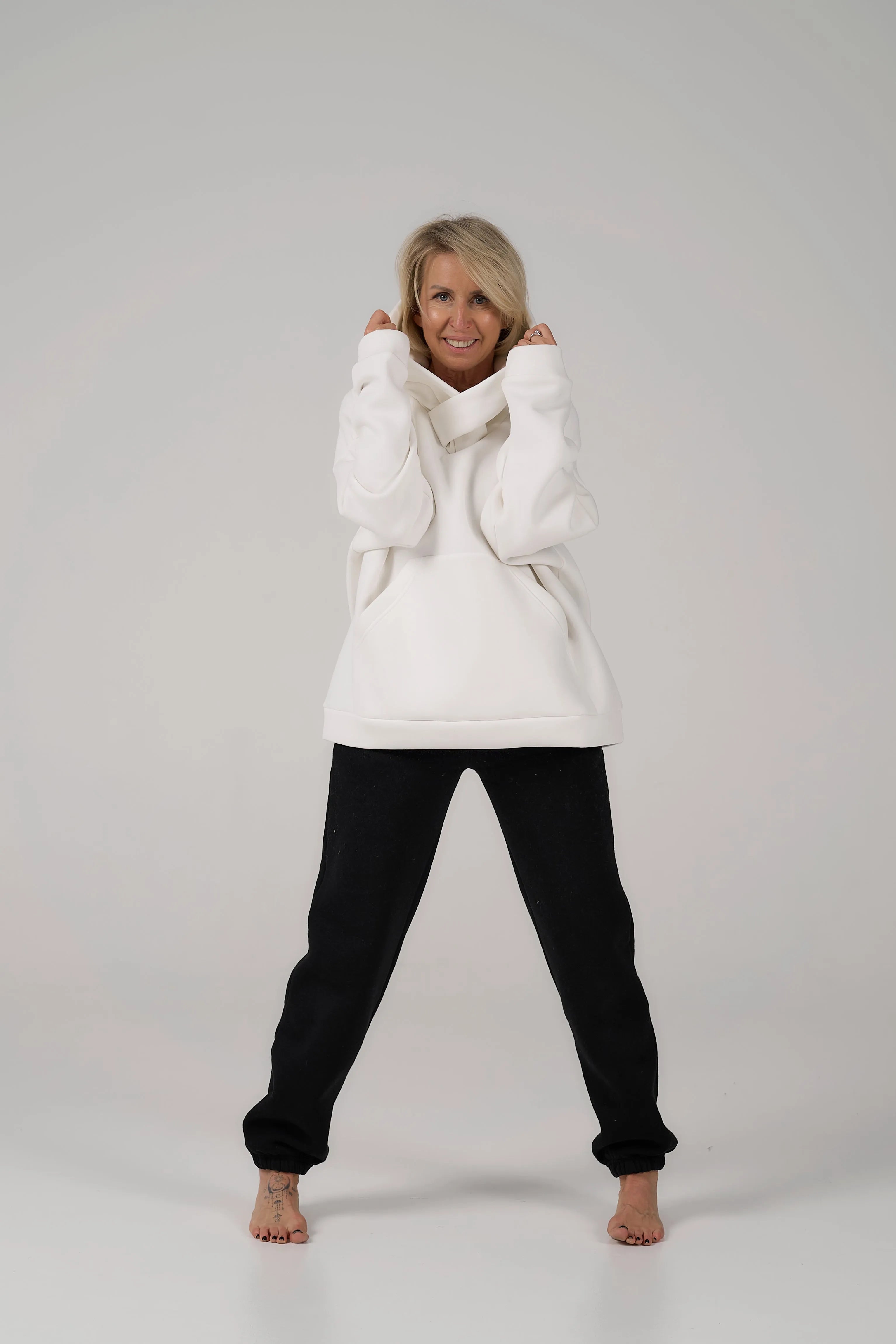 Cropped Hoodie | White