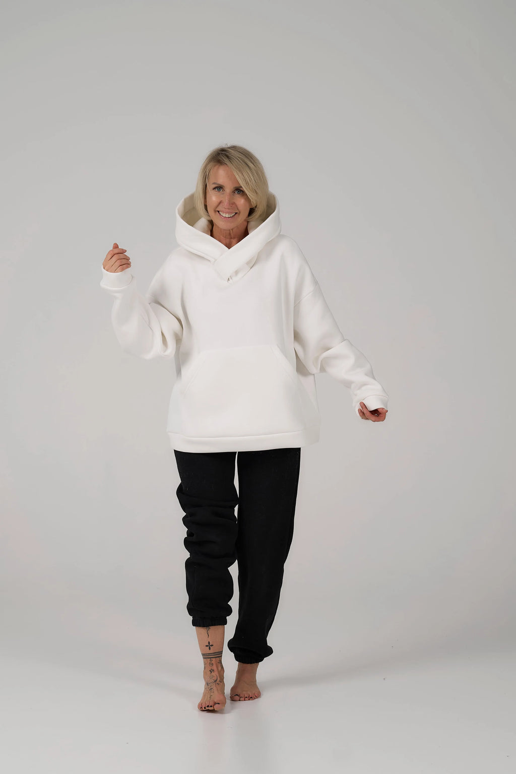 Cropped Hoodie | White