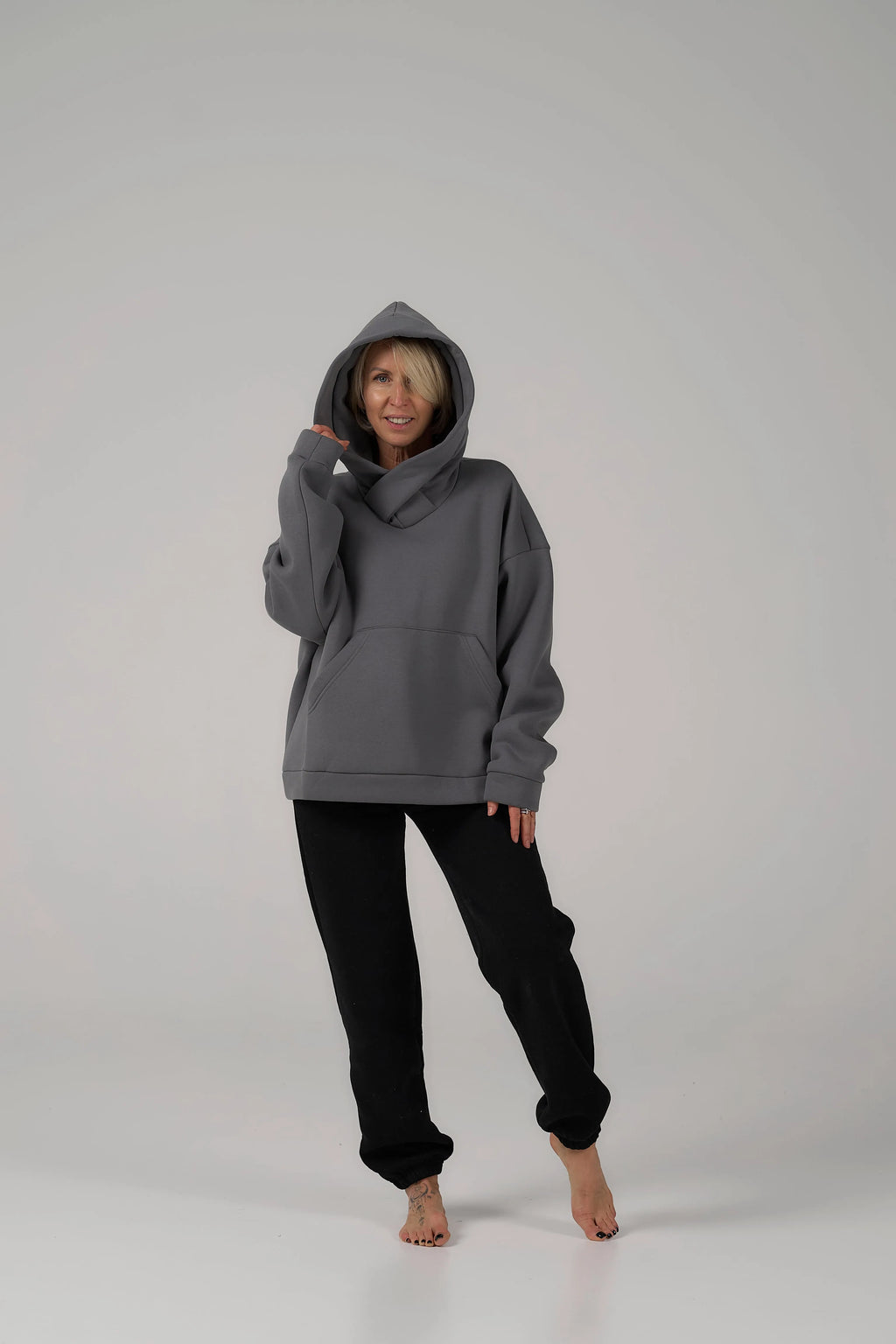 Cropped Hoodie | Graphite