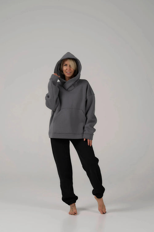Cropped Hoodie | Graphite