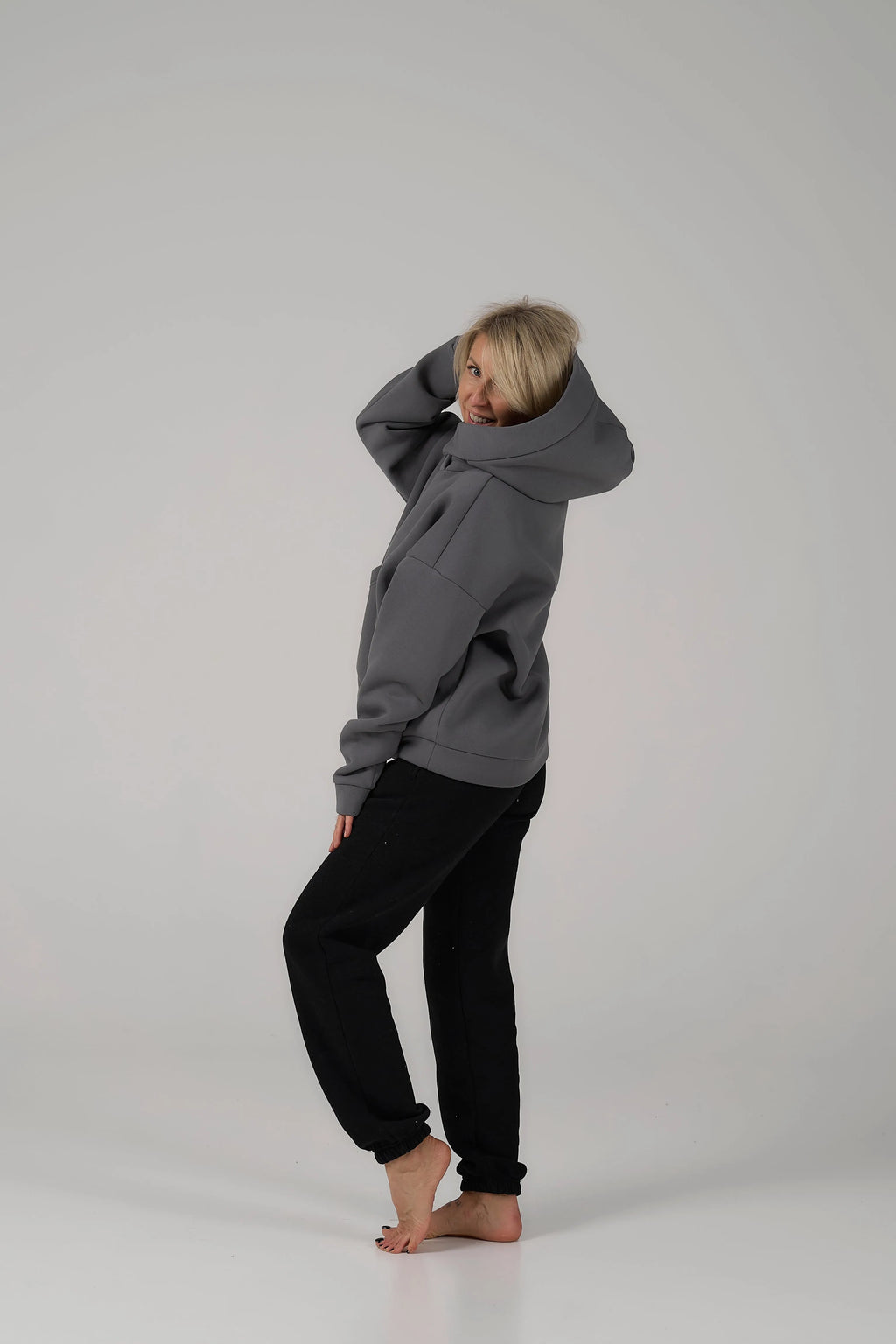 Cropped Hoodie | Graphite