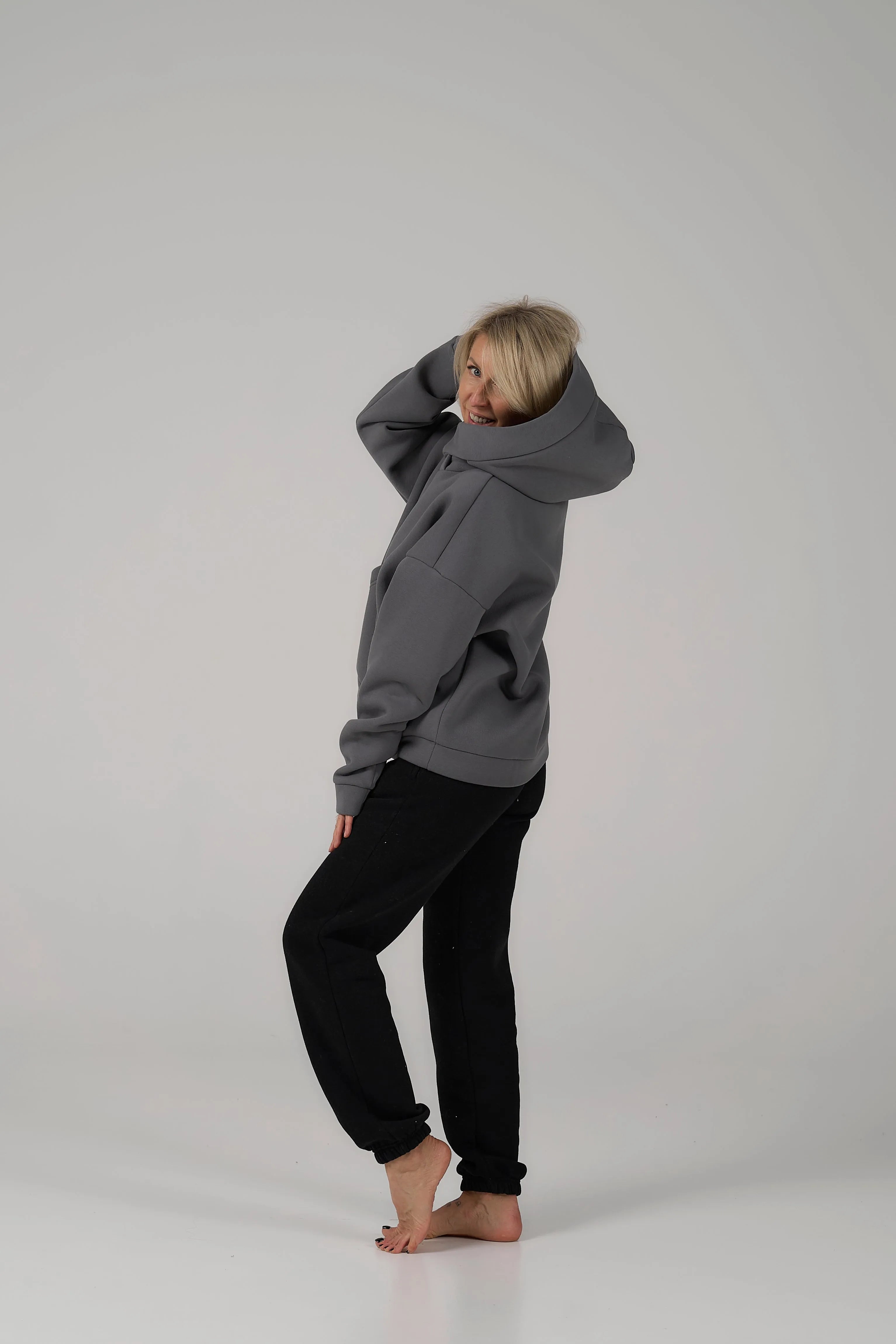 Cropped Hoodie | Graphite