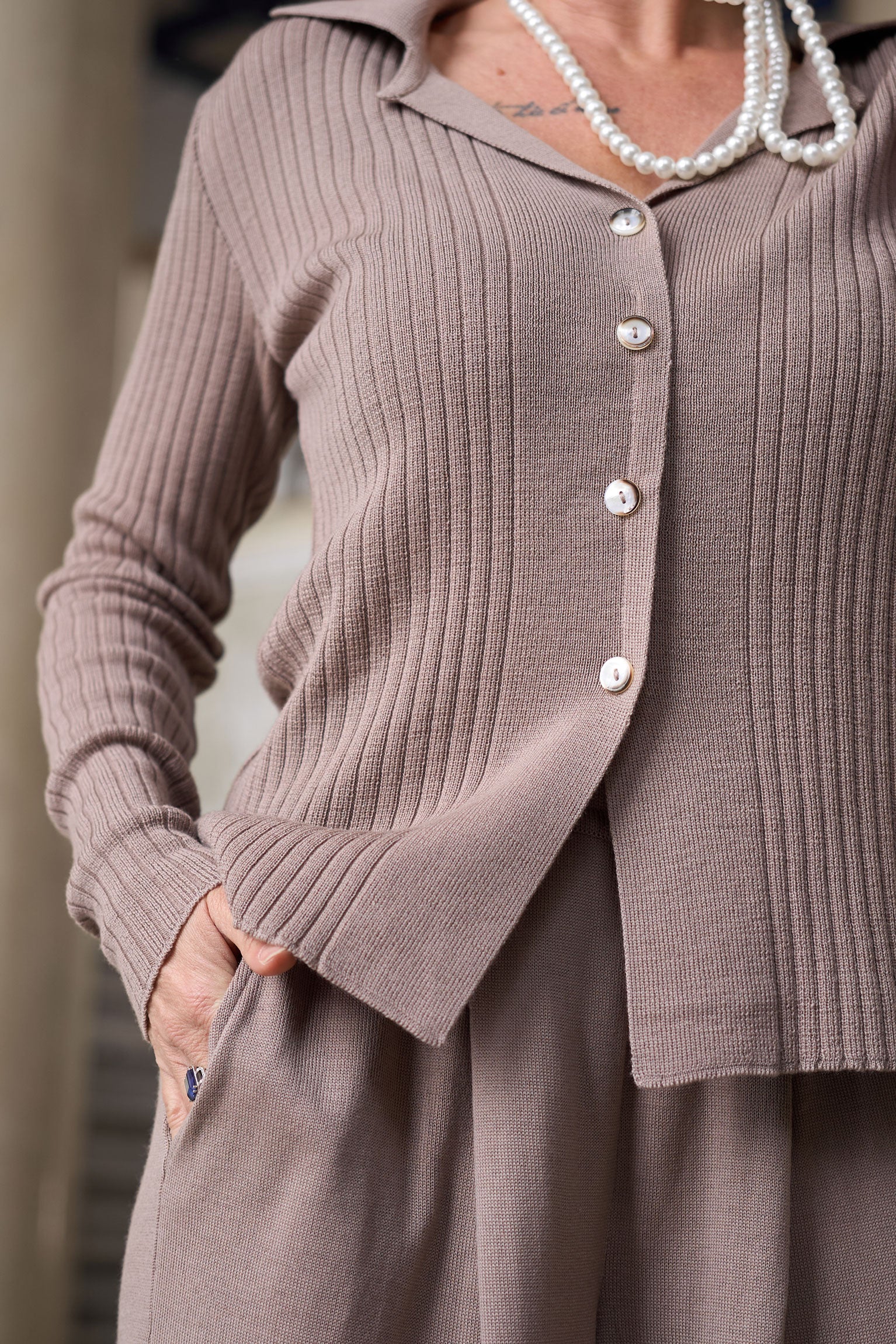 Knit Suit Aladdin | Cacao Color