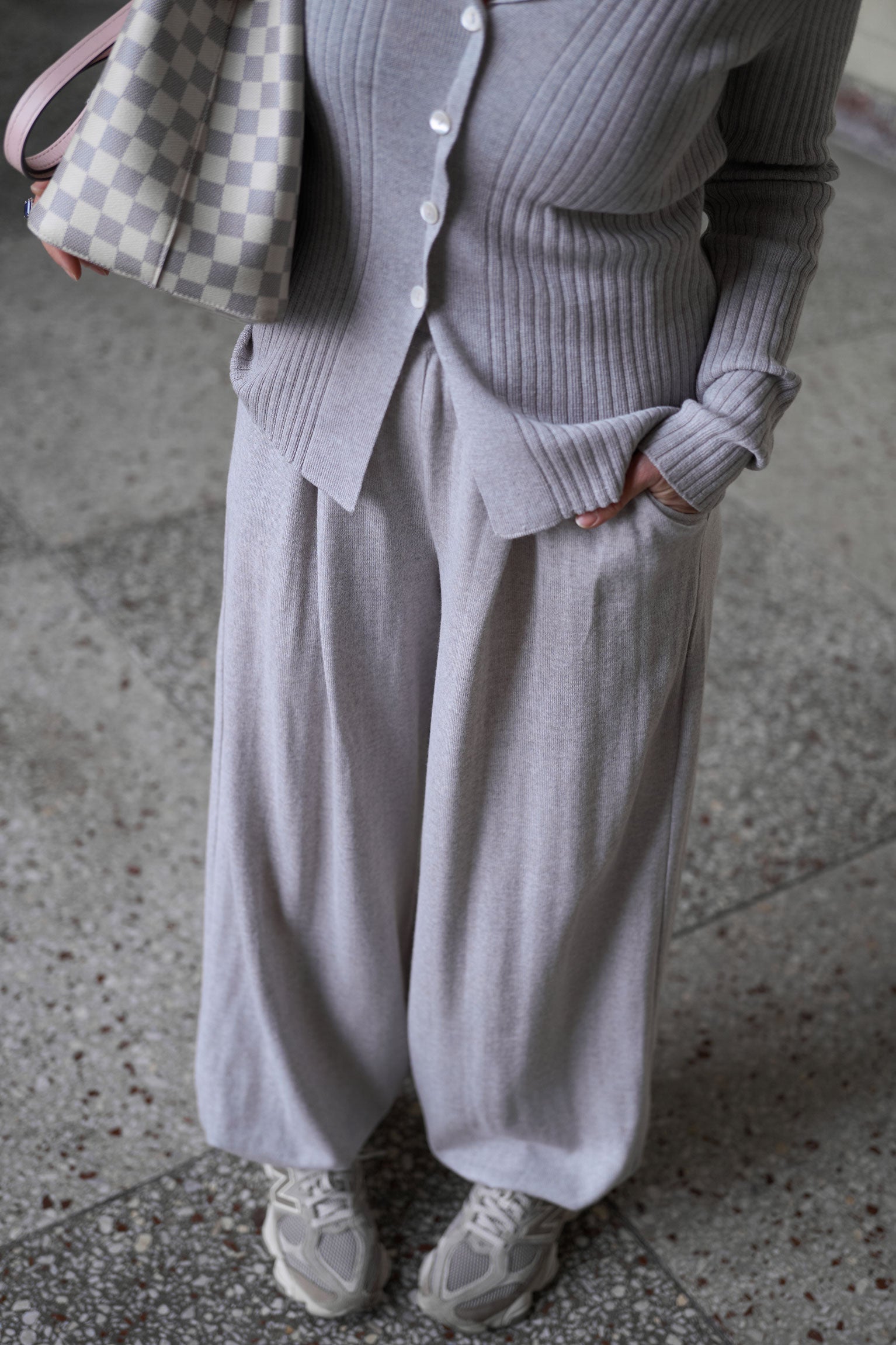 Knit Suit Aladdin | Gray Melange Color