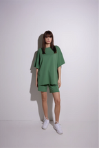 Women Oversized Shirt and Shorts Set | test