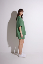 Women Oversized Shirt and Shorts Set | test