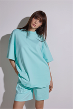 Women Oversized Shirt and Shorts Set | test