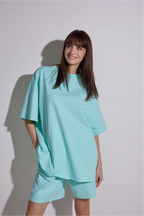 Women Oversized Shirt and Shorts Set | test