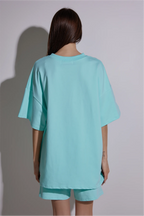 Women Oversized Shirt and Shorts Set | test