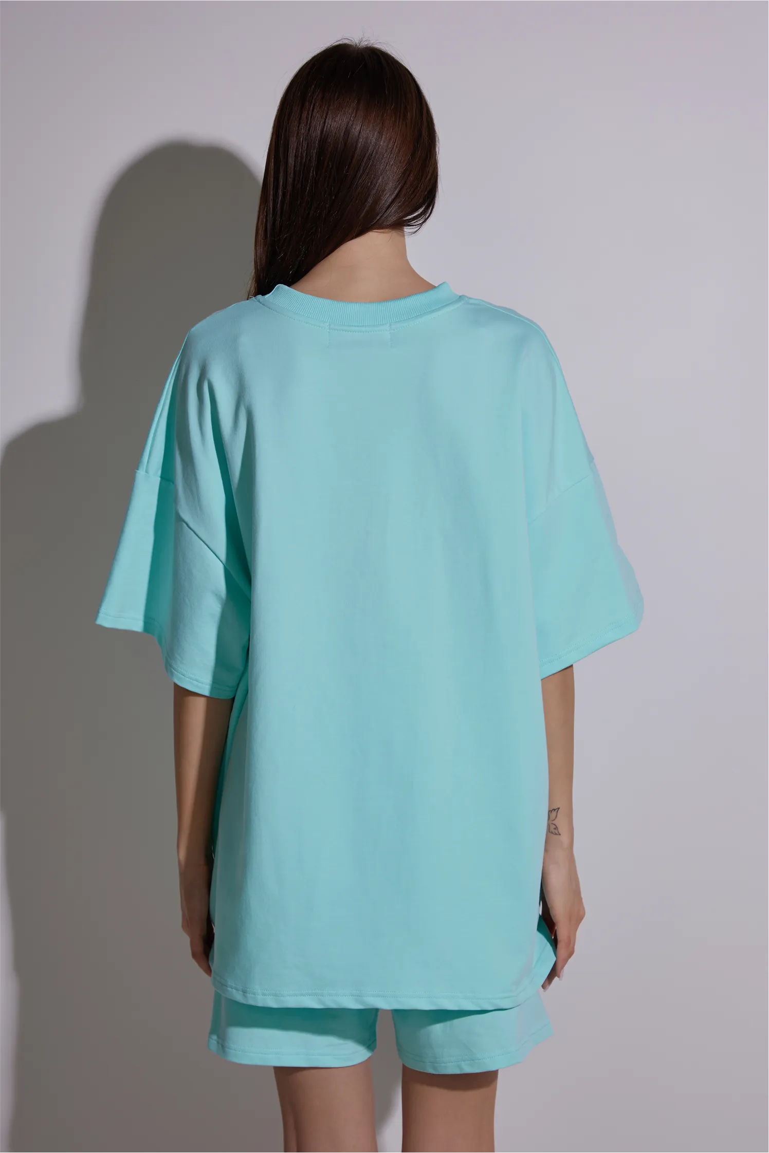 Women Oversized Shirt and Shorts Set | test