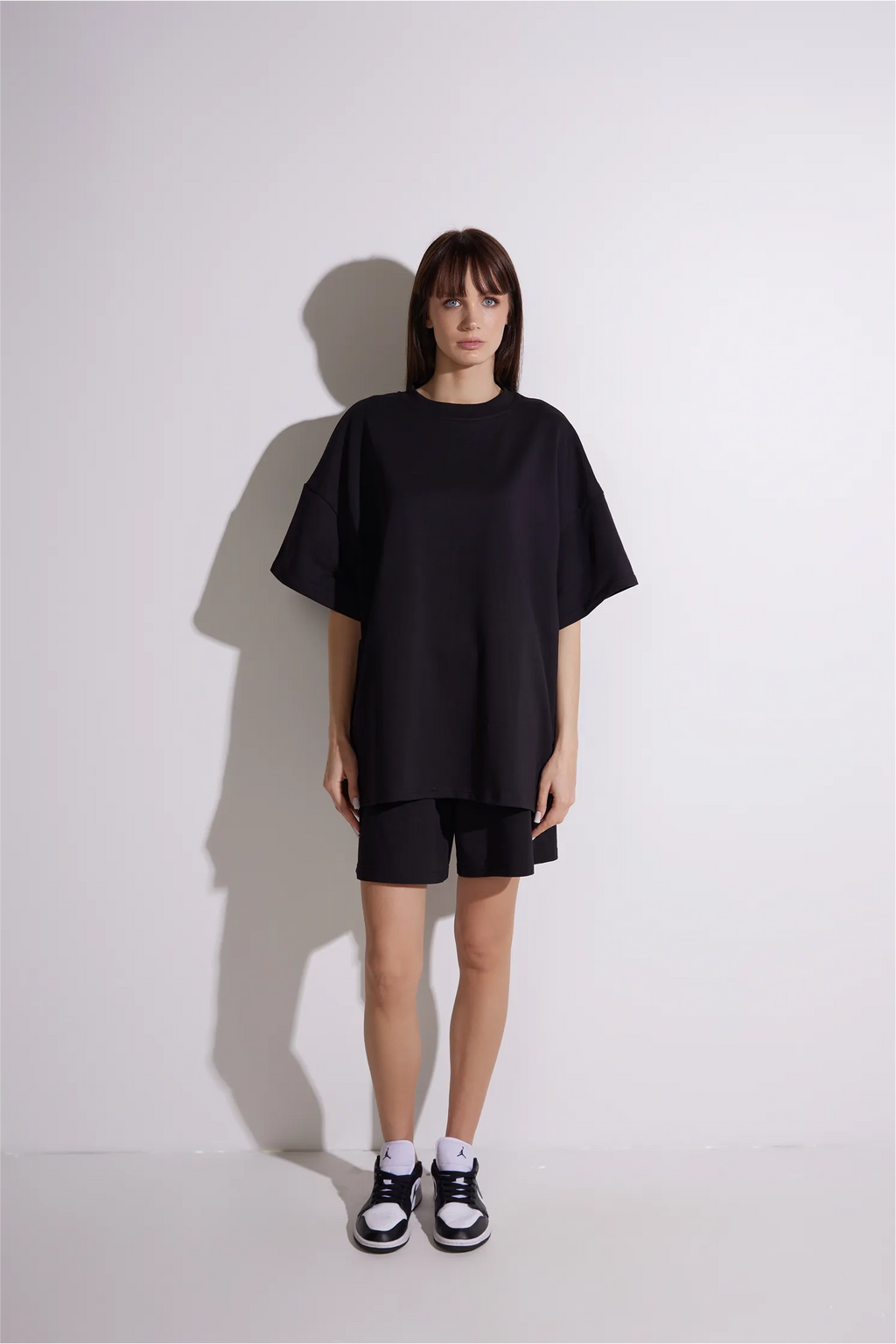 Women Oversized Shirt and Shorts Set | test