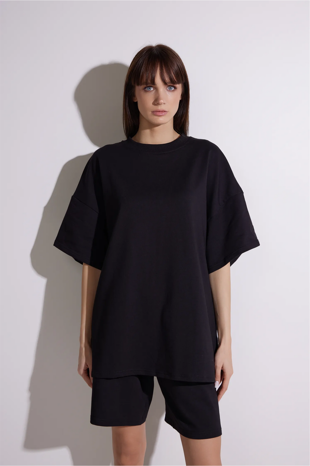 Women Oversized Shirt and Shorts Set | test