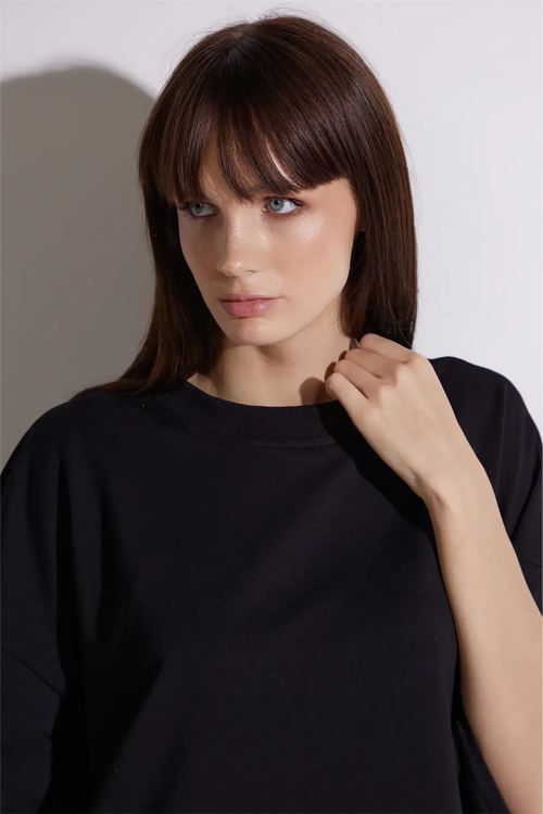 Cotton Suit with Shorts | Black
