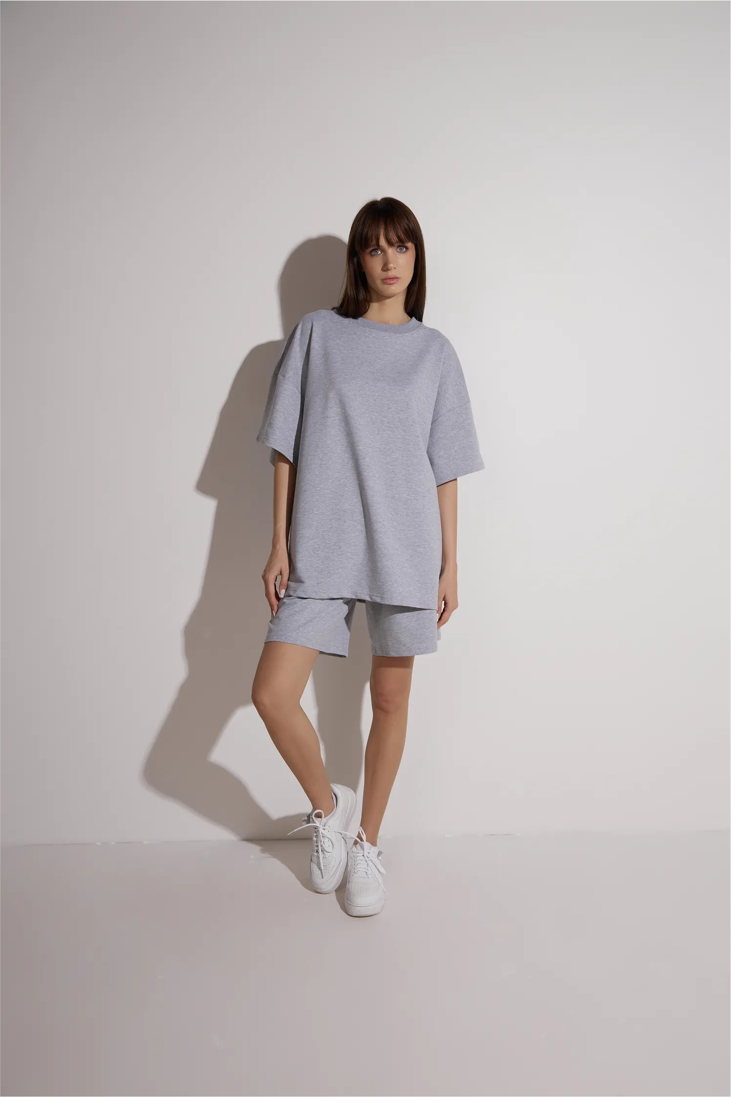 Women Oversized Shirt and Shorts Set | test