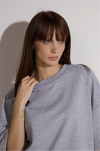 Cotton Suit with Shorts | Gray Melange