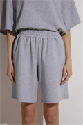 Cotton Suit with Shorts | Gray Melange