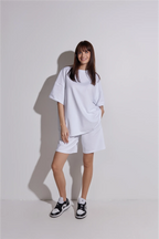 Women Oversized Shirt and Shorts Set | test
