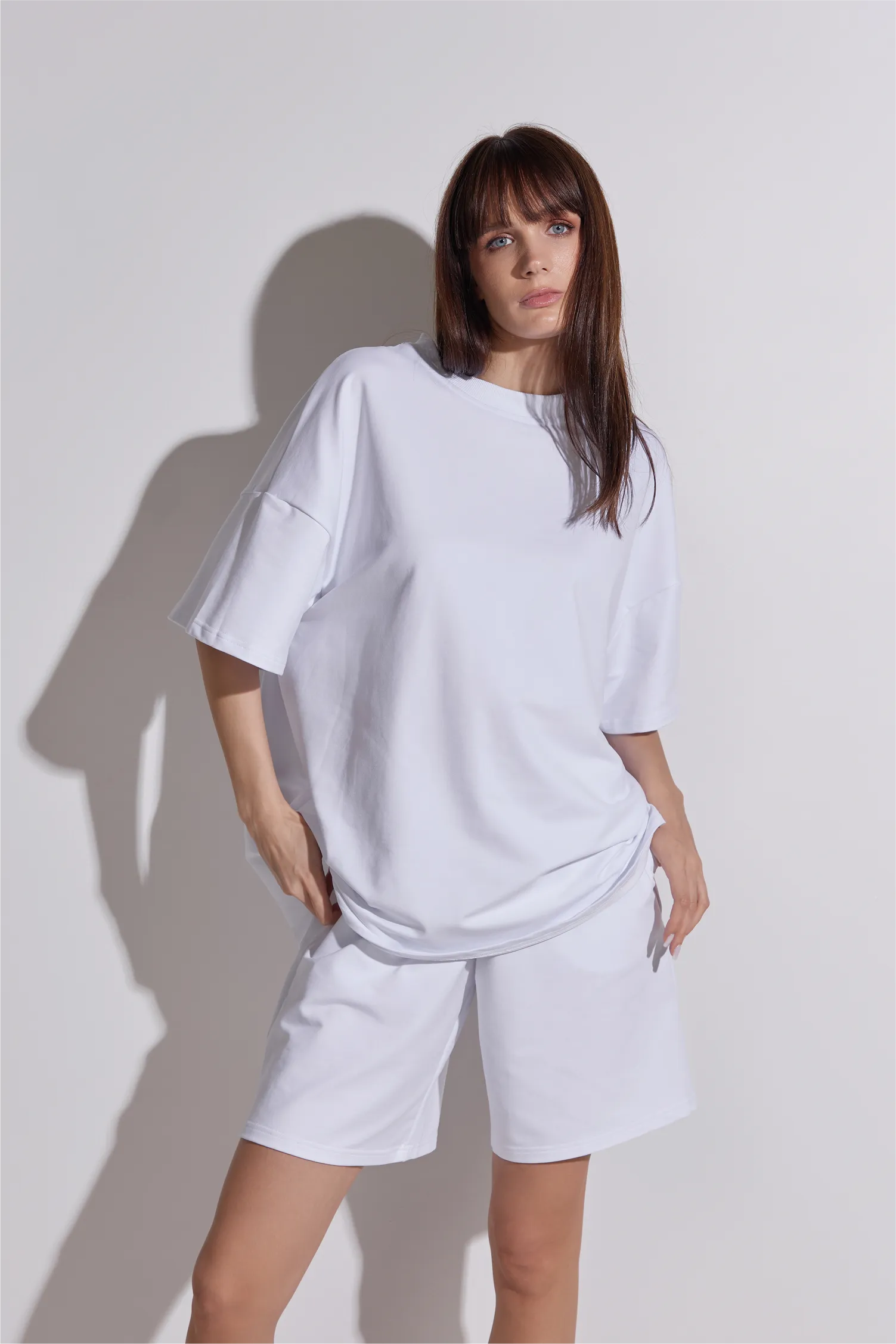 Women Oversized Shirt and Shorts Set | test