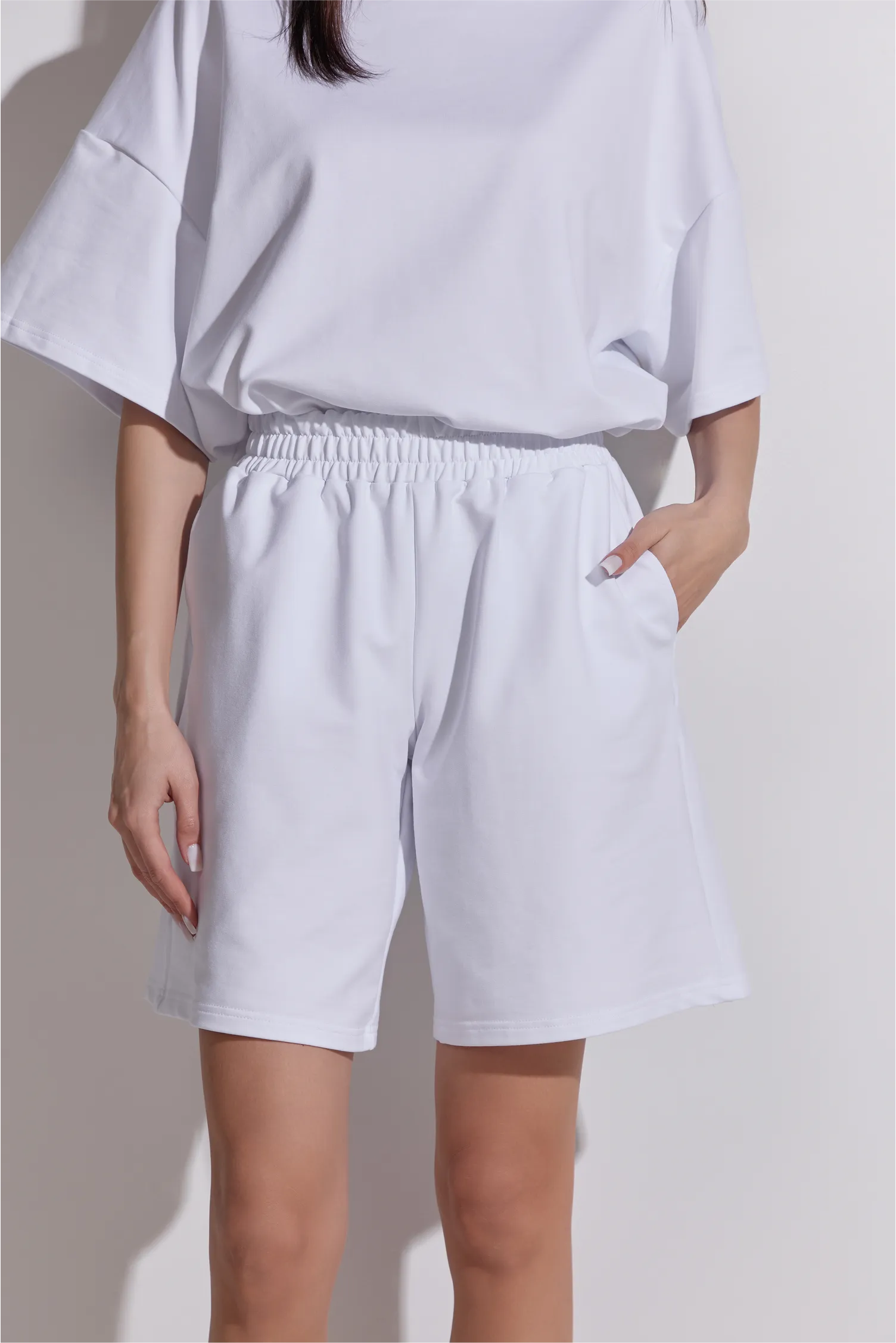 Women Oversized Shirt and Shorts Set | test
