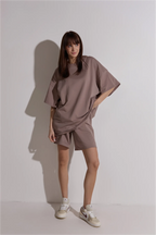 Women Oversized Shirt and Shorts Set | test