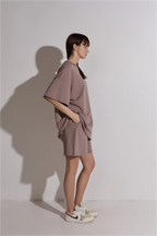 Women Oversized Shirt and Shorts Set | test