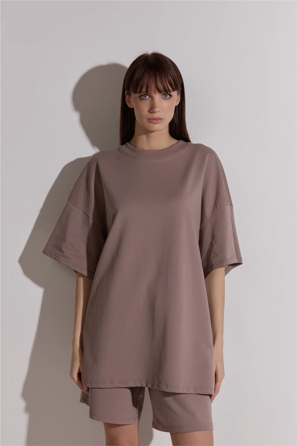 Women Oversized Shirt and Shorts Set | test