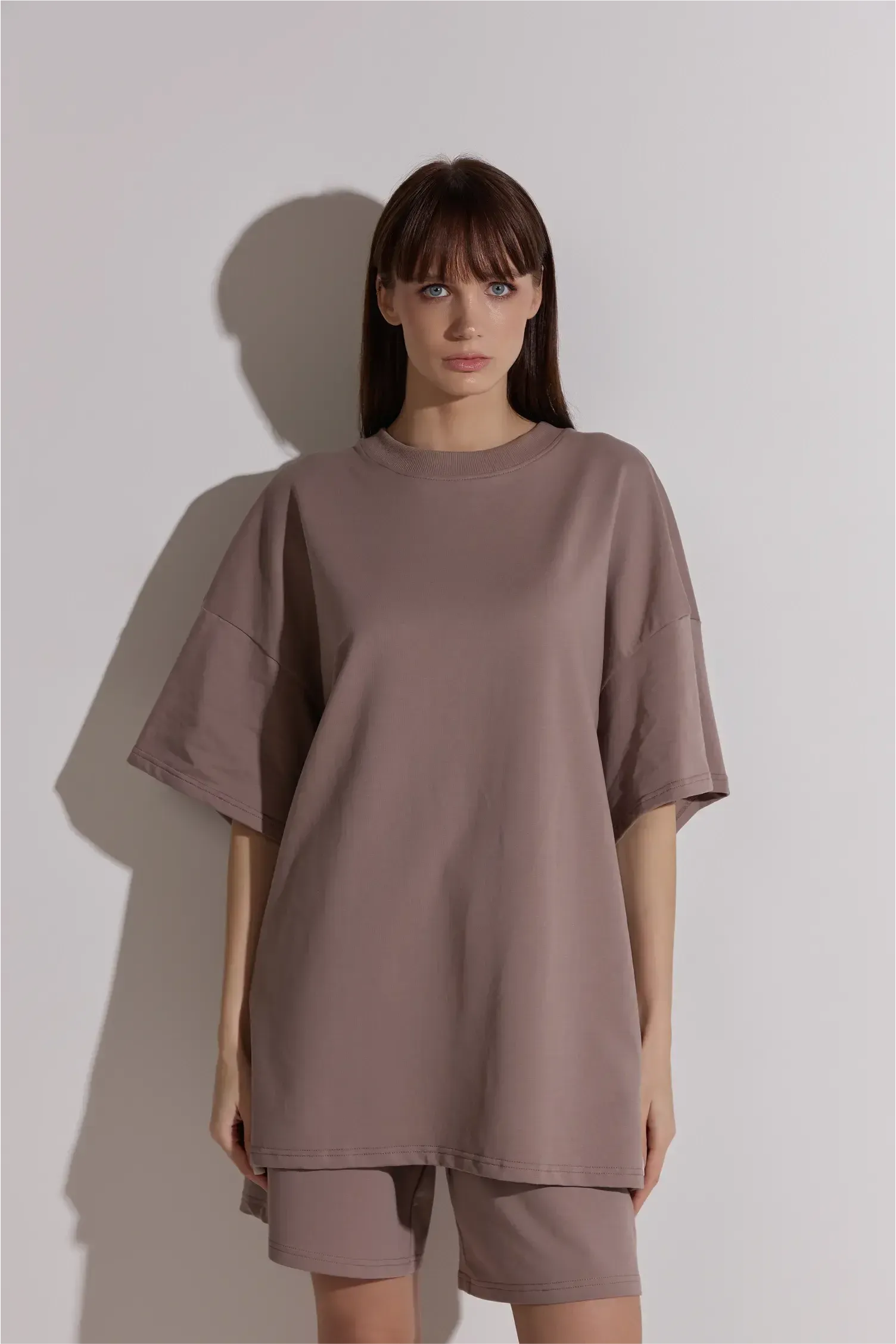 Women Oversized Shirt and Shorts Set | test