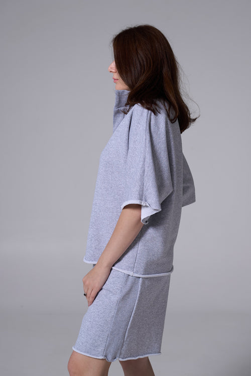 Gray melange NADA cotton suit