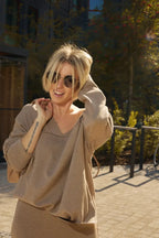 Merino Set with Skirt | Nut Cream