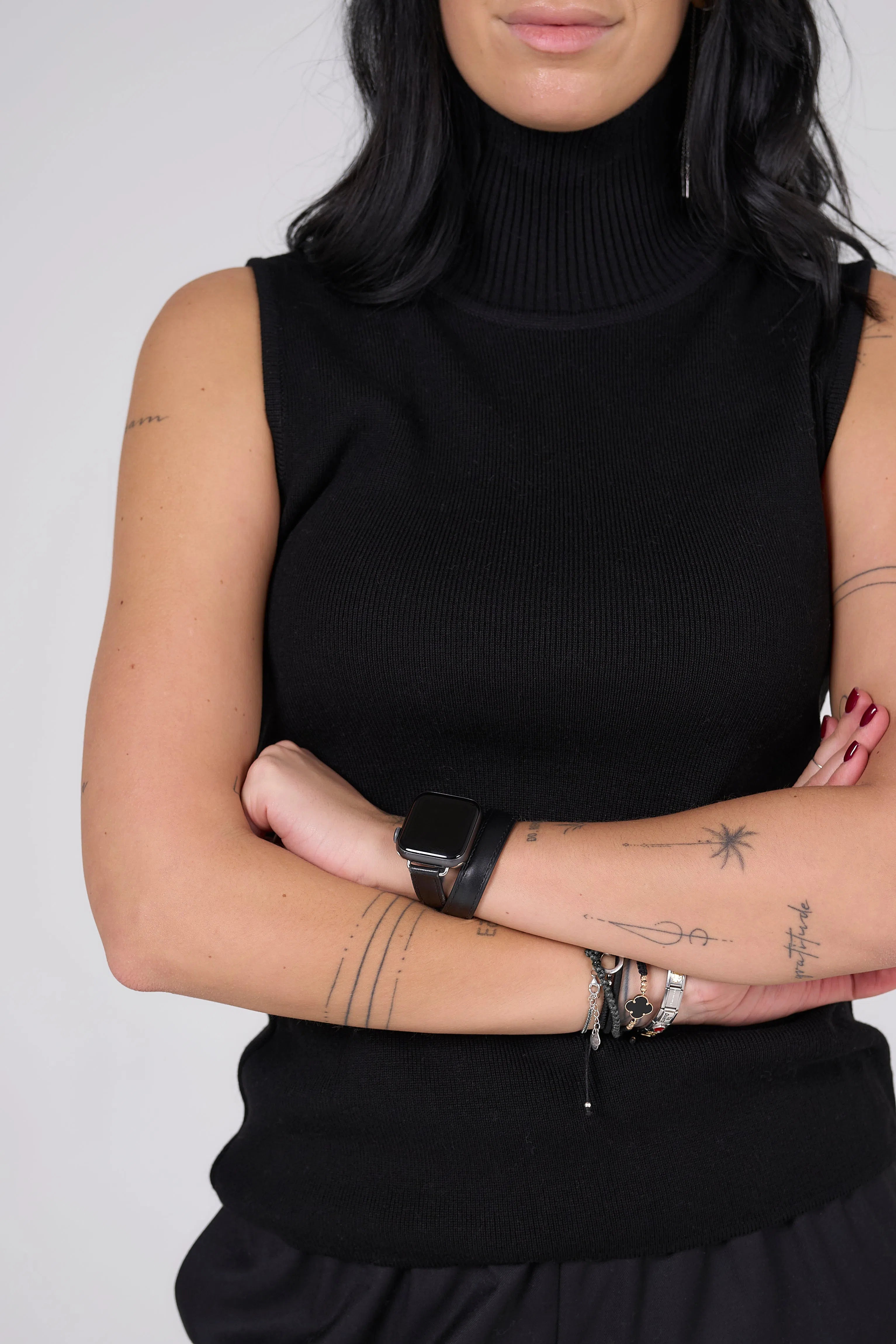 Knitted Top | Black color