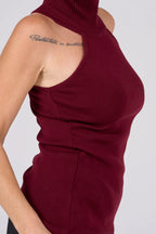 Knitted Top | Wine color