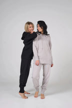 Knitt suit with hoodie | Black color
