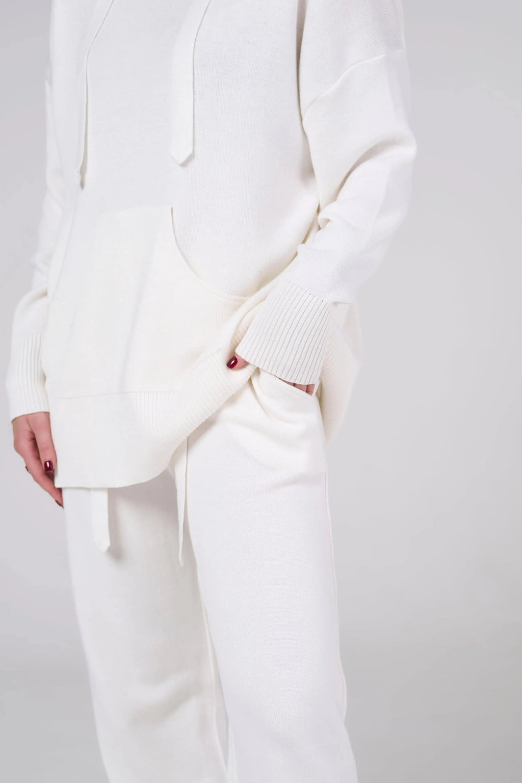 Knitt suit with hoodie | Milki color