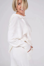 Knitt suit with hoodie | Milki color