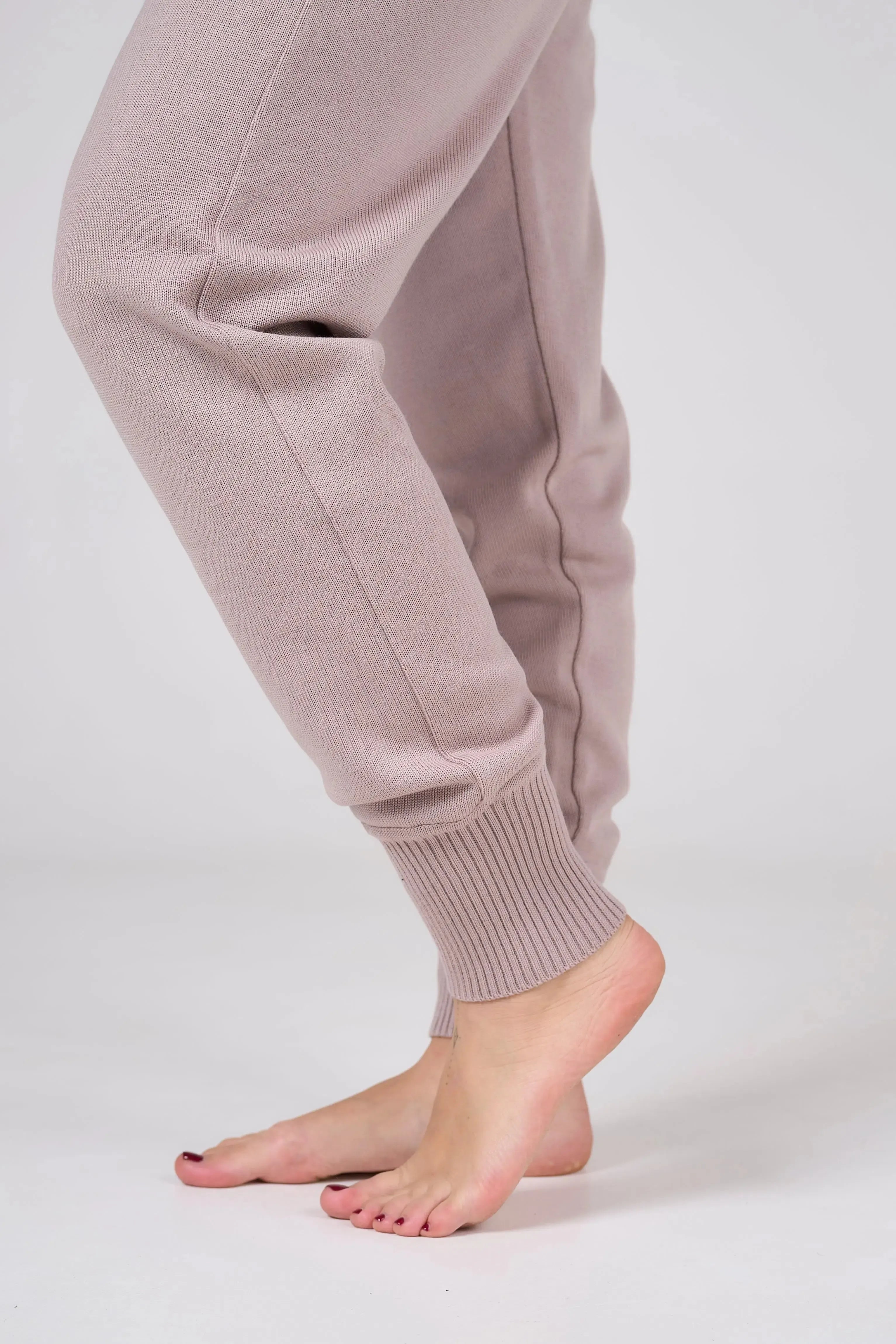Knitt suit with hoodie | Powder color