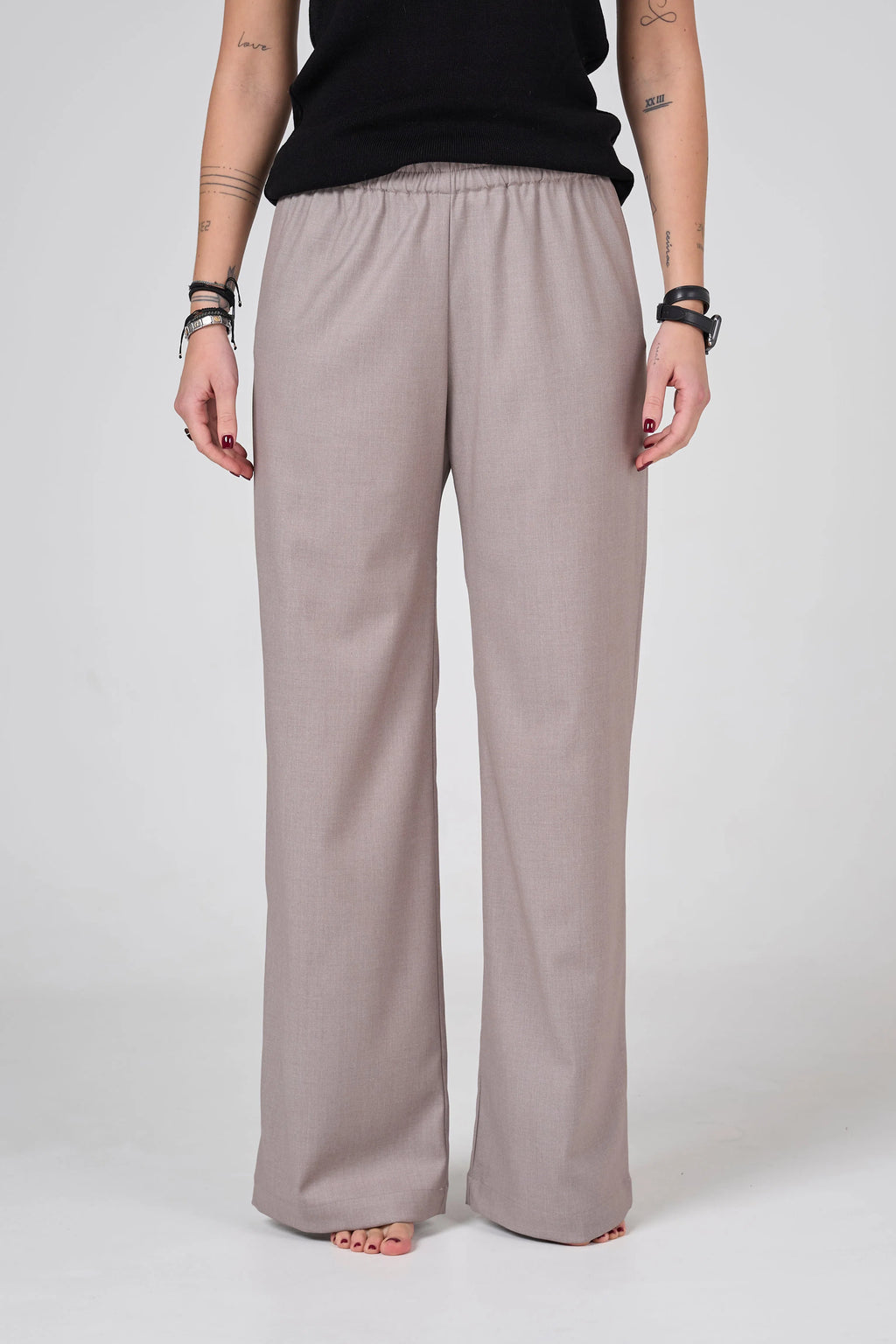 Wool pants | Taupe