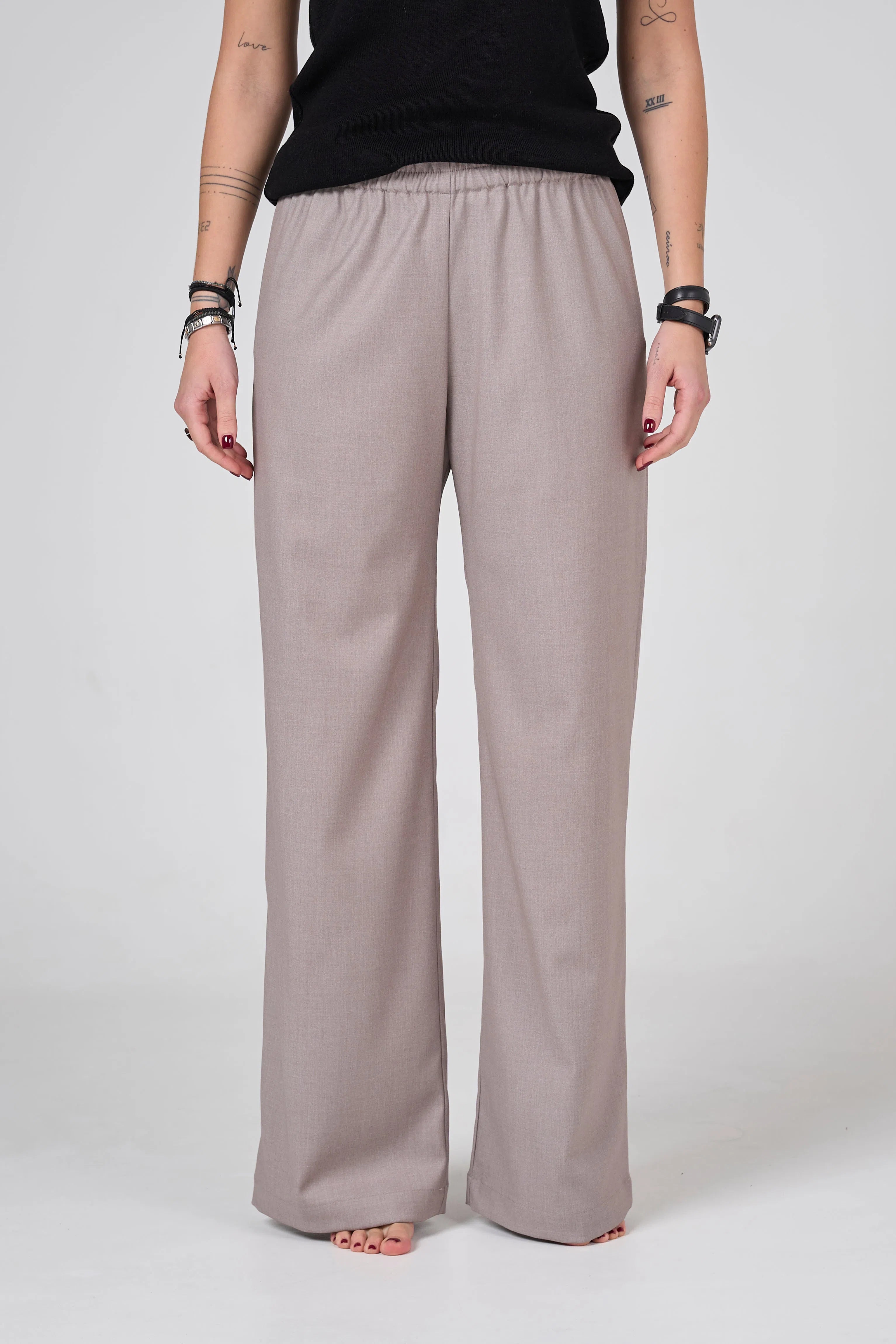 Wool pants | Taupe
