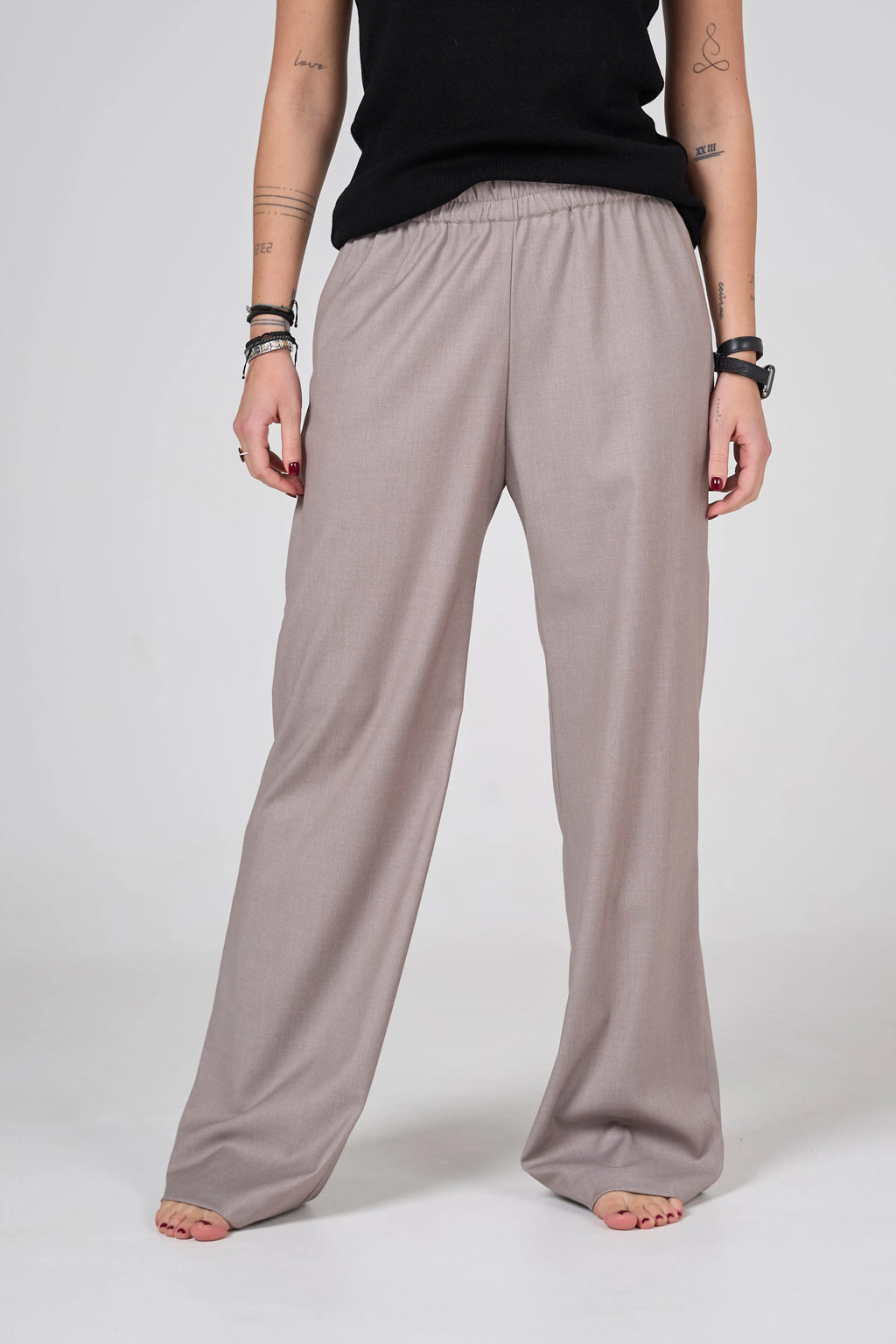 Wool pants | Taupe