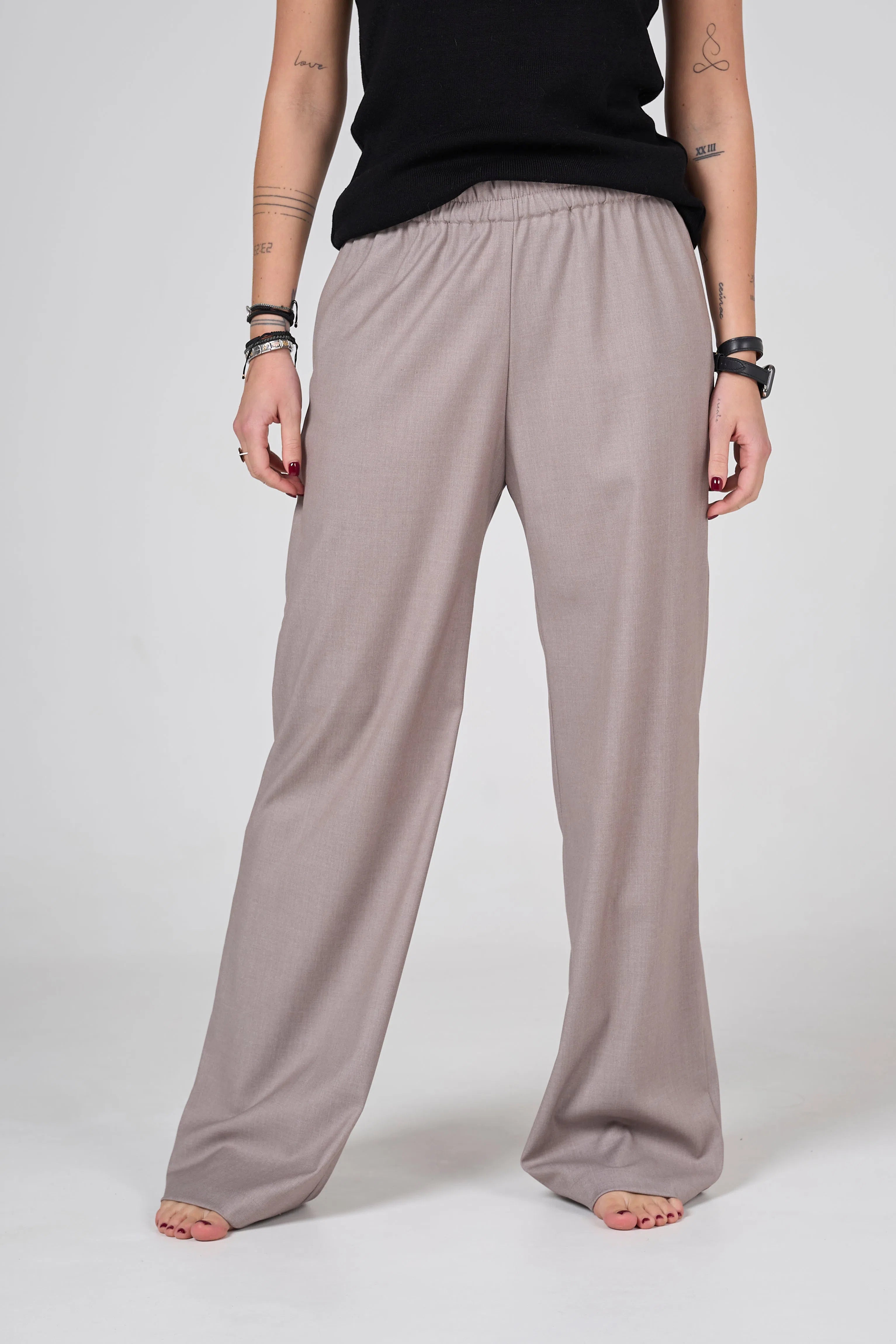 Wool pants | Taupe