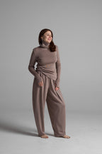 Cacao knitted set - full look