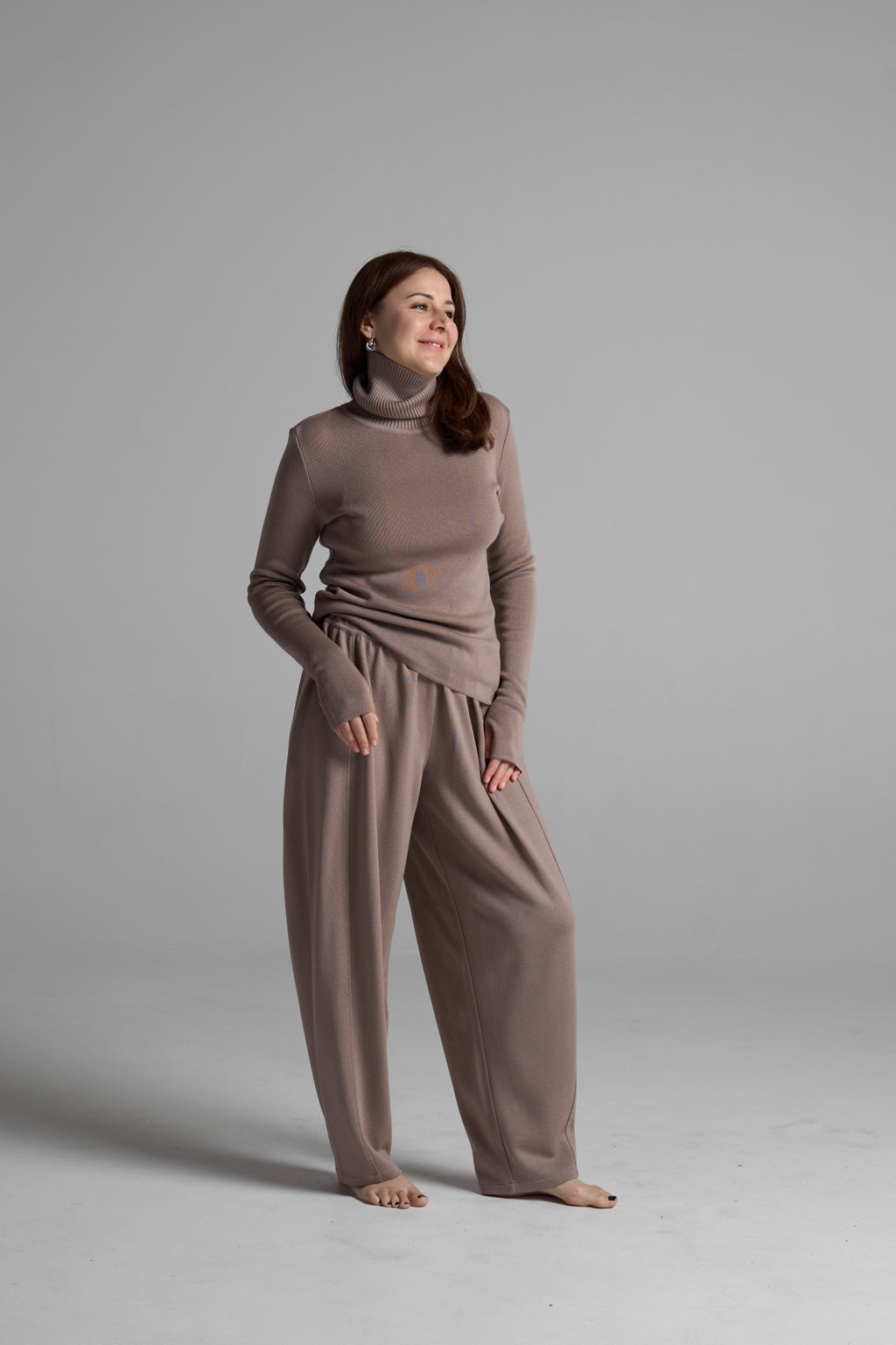 Cacao knitted set - full look