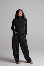 Anthracite knitted set - full look