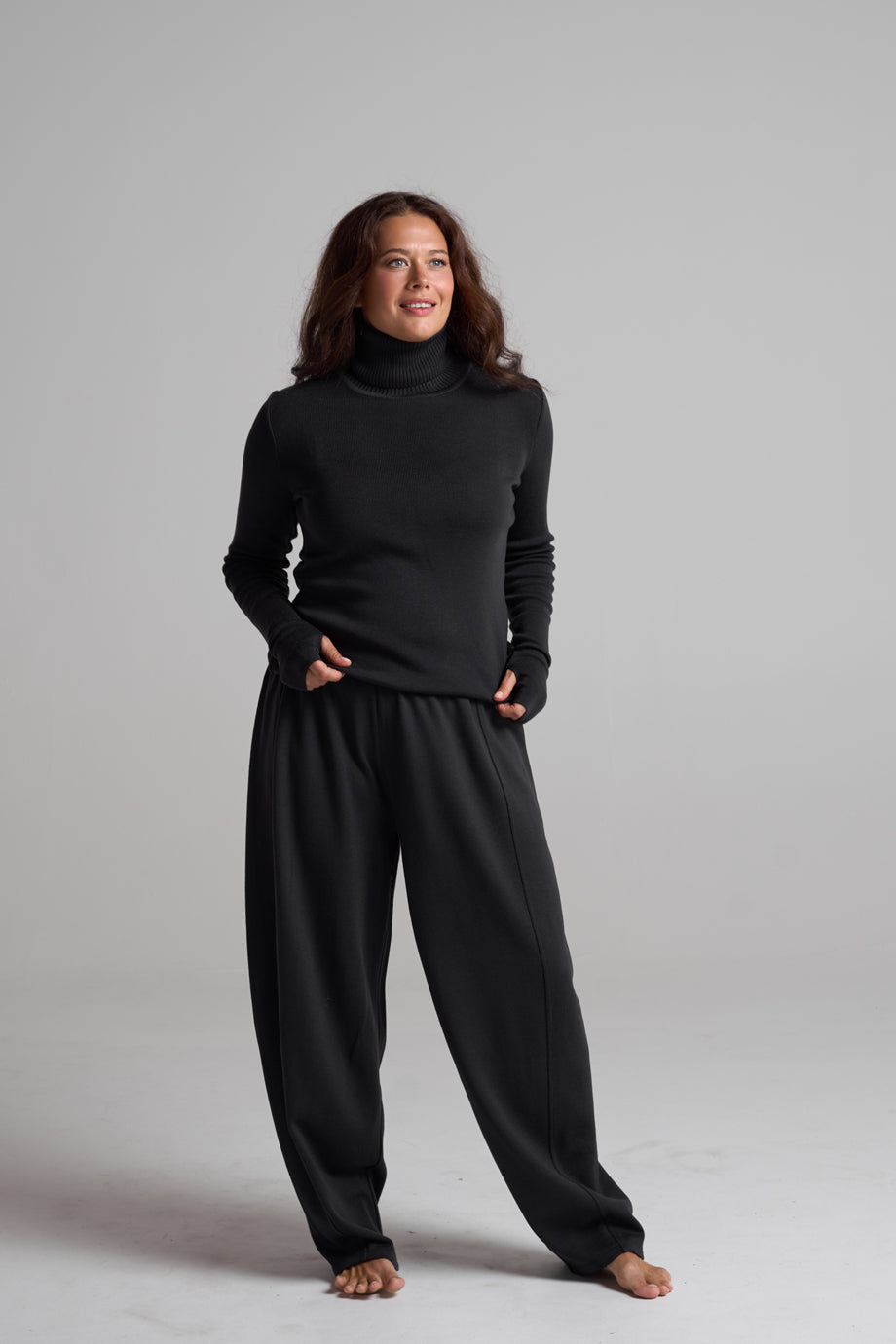 Anthracite knitted set - full look