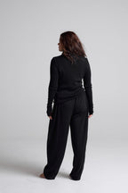 Black knitted set - back view